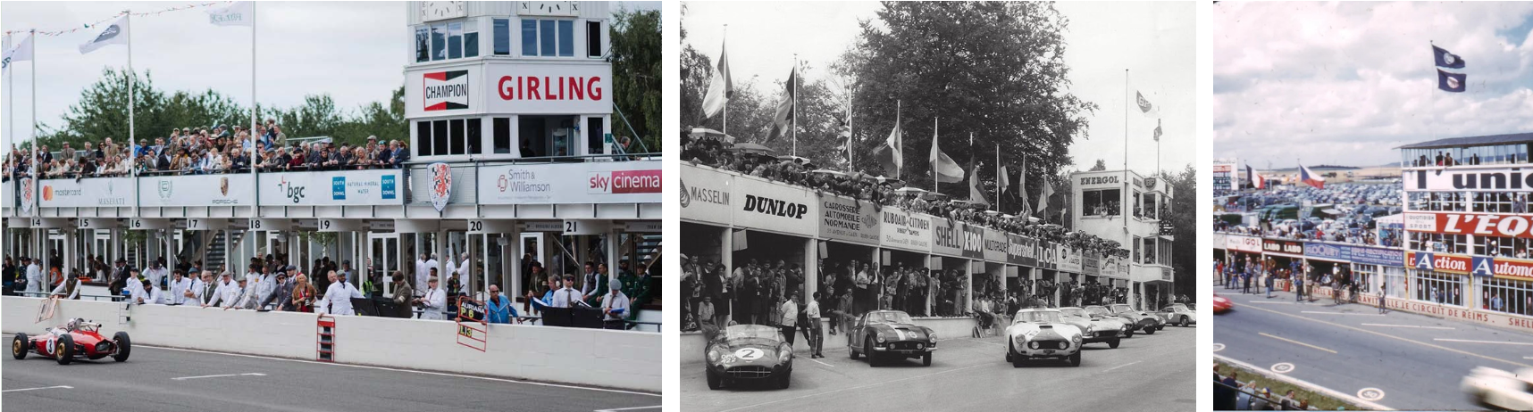 Historic pit lane buildings of the 1950s